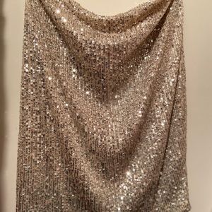 Gold Sequin Forever21+ Skirt